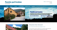 Desktop Screenshot of penzion-podhradom.sk